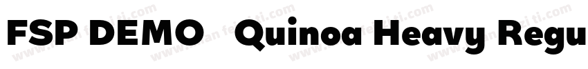 FSP DEMO   Quinoa Heavy Regula字体转换